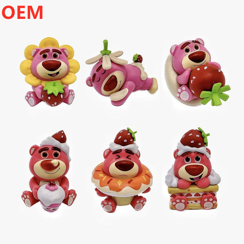 OEM usine personnalisée personnages de dessins animés en plastique 3d de haute qualité, jouets de figurines de dessins animés en PVC