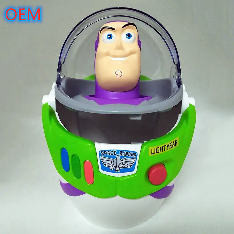 3d dessin animé des seaux de popcorn réutilisables personnalisation conception OEM contenant en plastique des seaux de popcorn