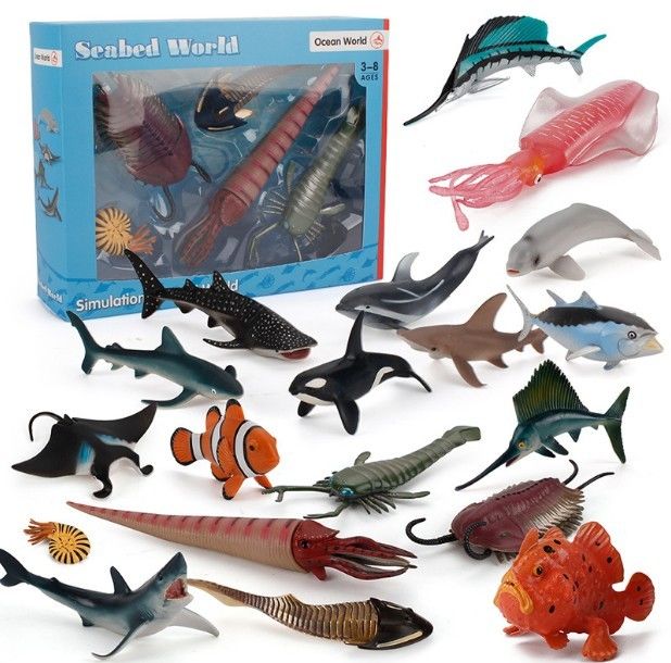 Simulation personnalisée d'usine OEM Vie marine Animaux Modèle Kit d'action Figures miniatures Éducation