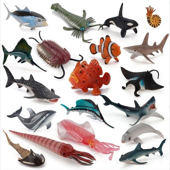 Simulation personnalisée d'usine OEM Vie marine Animaux Modèle Kit d'action Figures miniatures Éducation