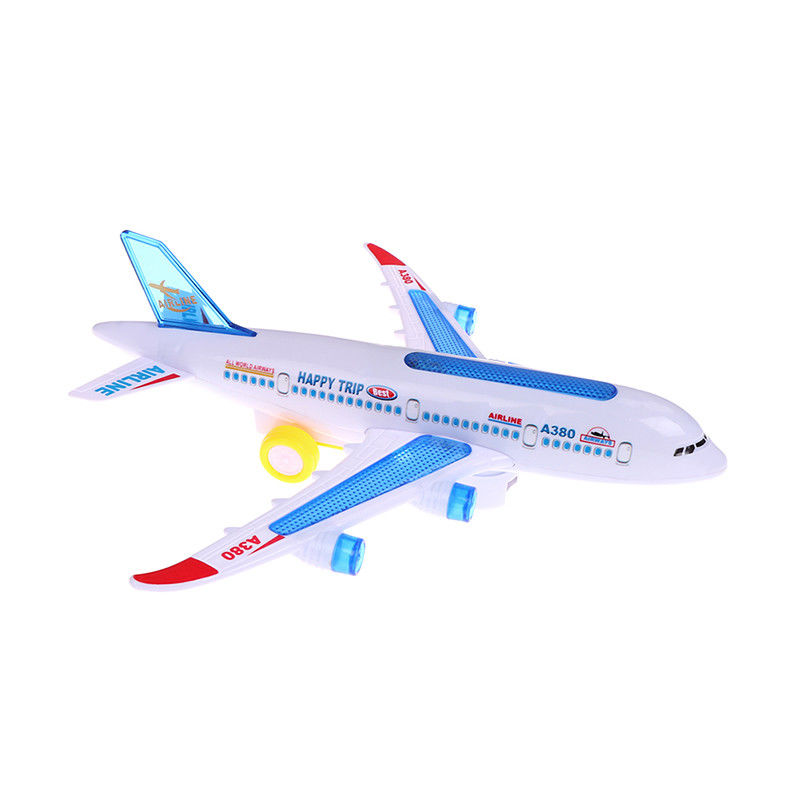 Assemblage de bricolage Airbus Avion pilote automatique Flash Son Musical Lumière Jouets Avion électrique Jouet pour enfants Enfants