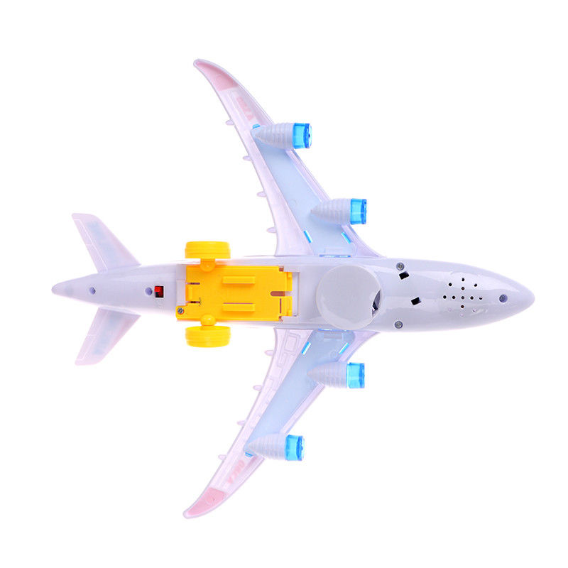 Assemblage de bricolage Airbus Avion pilote automatique Flash Son Musical Lumière Jouets Avion électrique Jouet pour enfants Enfants
