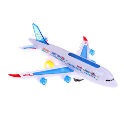 Assemblage de bricolage Airbus Avion pilote automatique Flash Son Musical Lumière Jouets Avion électrique Jouet pour enfants Enfants