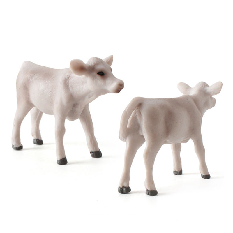 Jouets amusants de ferme de zoo personnalisés Modèle de vache Figure d'action Simulée Figure d'animal Modèles en plastique