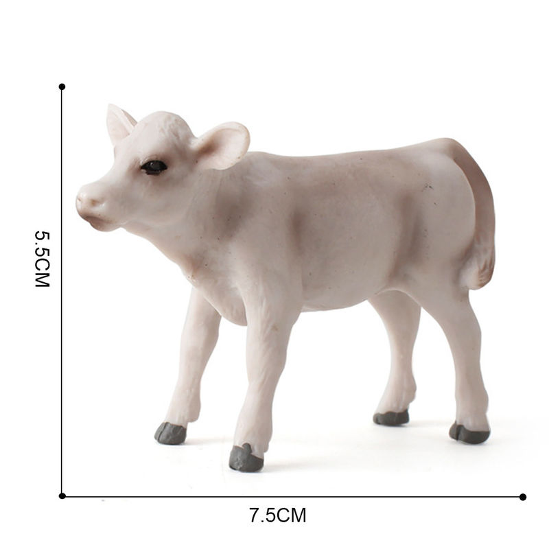 Jouets amusants de ferme de zoo personnalisés Modèle de vache Figure d'action Simulée Figure d'animal Modèles en plastique