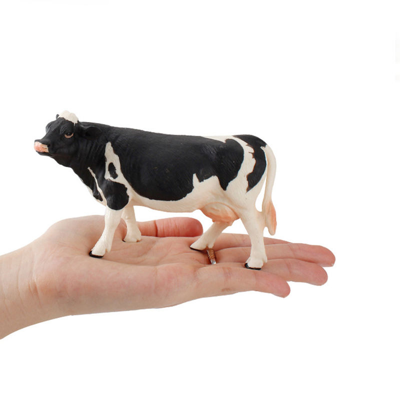 Jouets amusants de ferme de zoo personnalisés Modèle de vache Figure d'action Simulée Figure d'animal Modèles en plastique