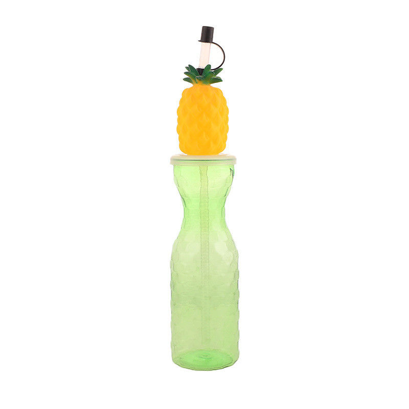 Coupe en plastique en forme de fruit personnalisée avec tasse de thé au lait de paille