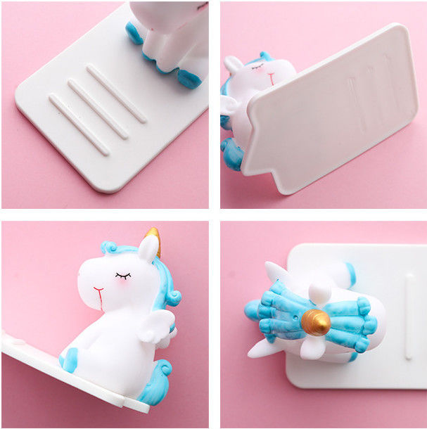 Cartoon porte-téléphone portable paresseux en silicone unicorne bureau de voiture multifonction réglable support antidérapant