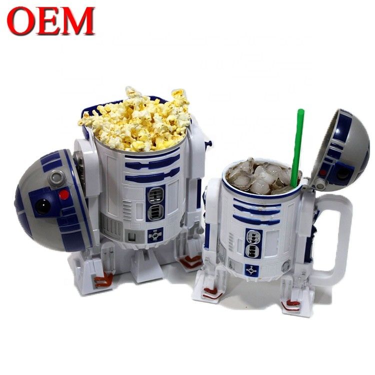 Fabricant passé FAMA personnalisé en plastique Popcorn Coupe Contenants Popcorn Buckets Avec Couvercles