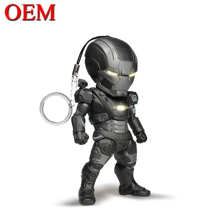 jouet en vinyle personnalisé faire 3D LED Cartoon porte-clés accessoires