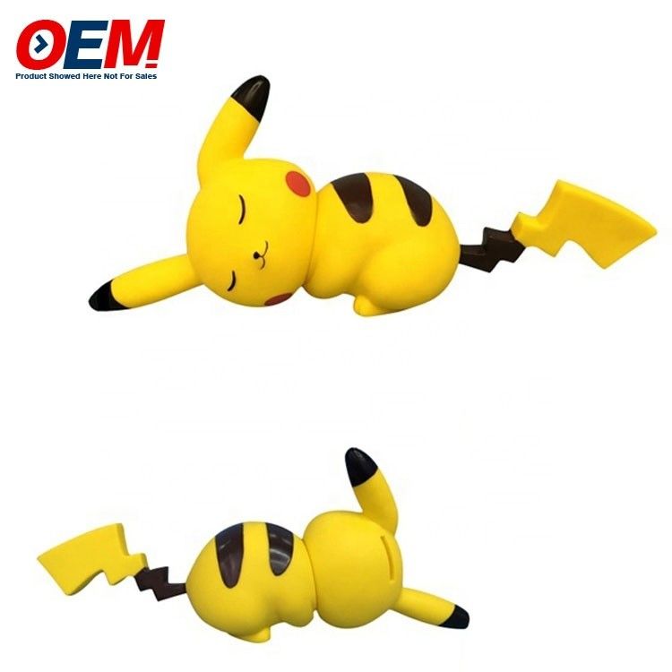 OEM fabrique faire des dessins animés Banque de pièces en plastique PVC Pika Avec clé de verrouillage Piggy Bank en plastique