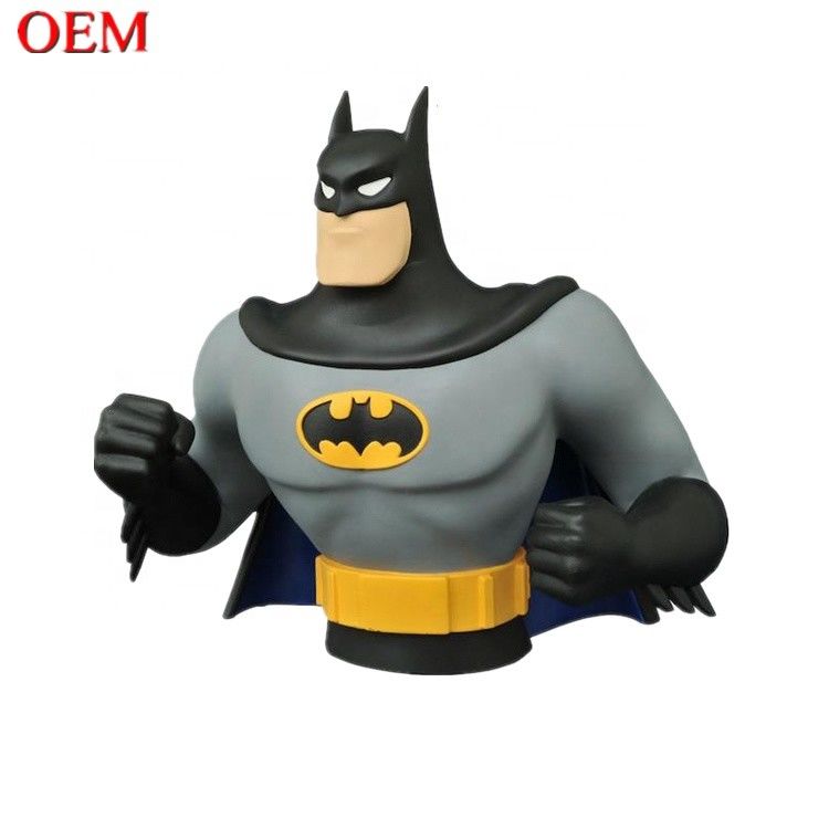 Jouet personnalisé Fabricant de jouets personnalisé 3D Batman Toy Box Money Figures figurine en plastique OEM