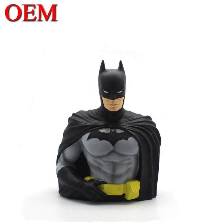 Jouet personnalisé Fabricant de jouets personnalisé 3D Batman Toy Box Money Figures figurine en plastique OEM