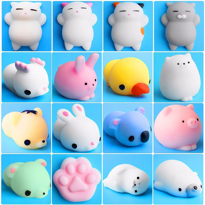 OEM usine personnalisée Animaux Antistresse Slimy Squeeze Jouets drôles Jouets Mini Mochi Squishy jouet