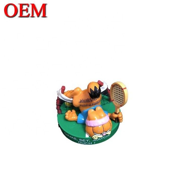 Fabricant OEM en plastique Lazy Cat Toy Figure personnalisé PVC 3D Anime Injection Art Jouets en vinyle