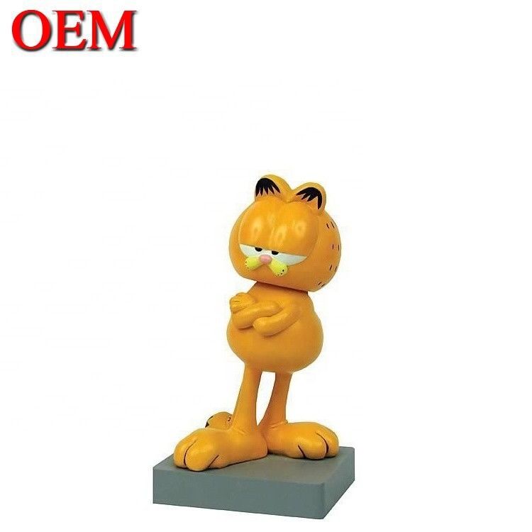 Fabricant OEM en plastique Lazy Cat Toy Figure personnalisé PVC 3D Anime Injection Art Jouets en vinyle