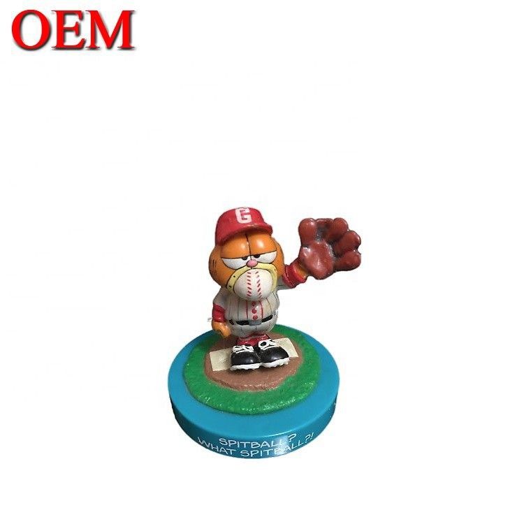 Fabricant OEM en plastique Lazy Cat Toy Figure personnalisé PVC 3D Anime Injection Art Jouets en vinyle