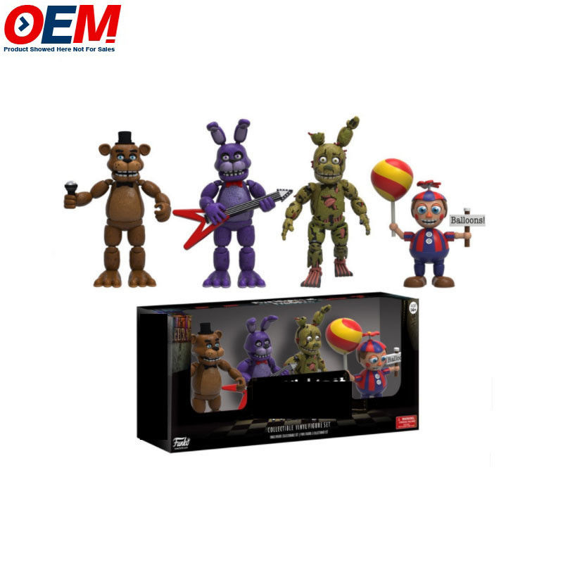 Vente à chaud personnalisée OEM Nouveau arrivée Cinq nuits à Freddy Figures d'action 4pcs/pack FNAF Jouet modèle Figure d'action en PVC