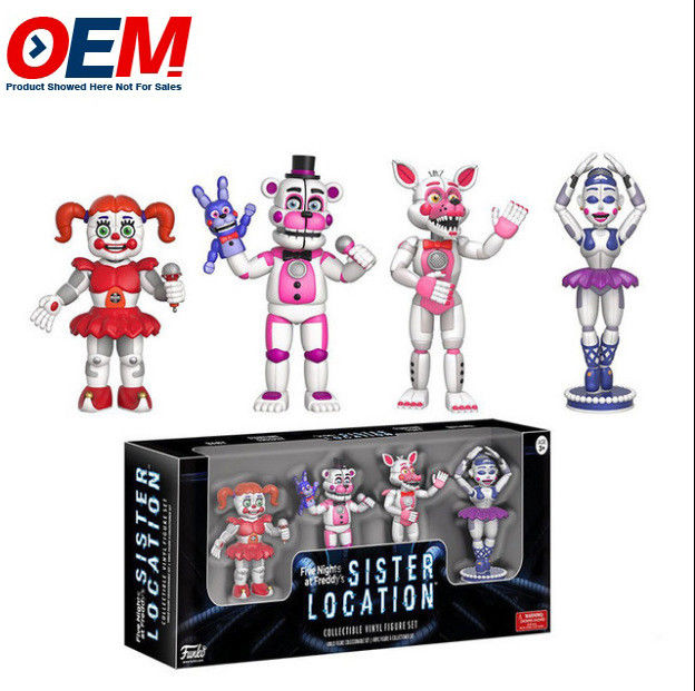 Vente à chaud personnalisée OEM Nouveau arrivée Cinq nuits à Freddy Figures d'action 4pcs/pack FNAF Jouet modèle Figure d'action en PVC