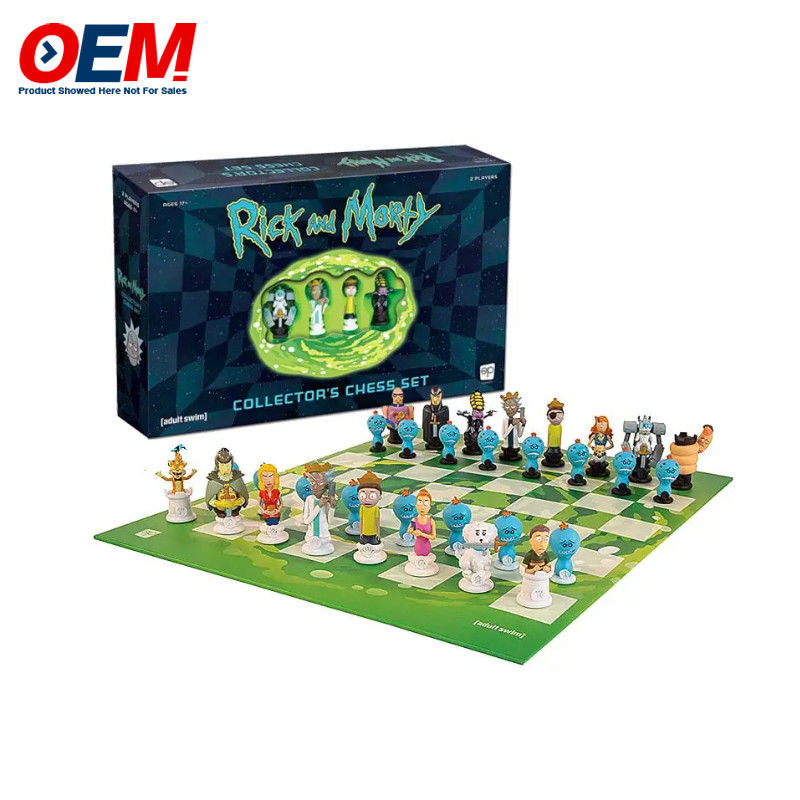 Jouets de table personnalisés en plastique pour personnages, jeux de risque/échecs/éducatifs/d'affaires/de boissons/jeux de société avec boîte