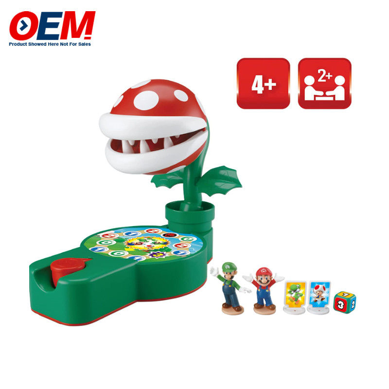 Jeux Dents Super Mario Piranha Plant Escape Tabletop Action Game pour les 4 ans et plus avec 2 personnages de Super Mario