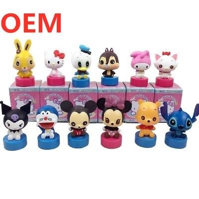 OEM personnalisé Mini Cartoon Stamper Jouet 3D Figure Stamper Auto-encrage Stamp en plastique Jouet pour enfants Matériau écologique 5000PCS