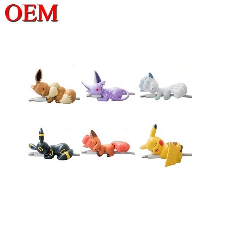 Fabrique personnalisé OEM mignon 3D Mini Figure Anime Téléphone Cable Bite Jouet personnalisé jouets en PVC vinyle