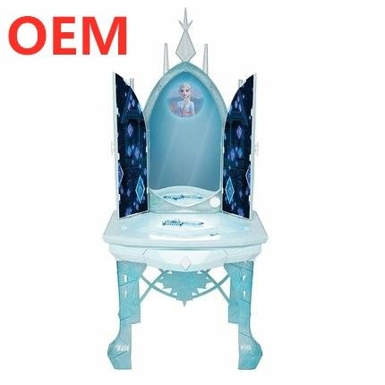 OEM usine personnalisée musique lumière fonctions plastique belle princesse enfant dressing jouet de table