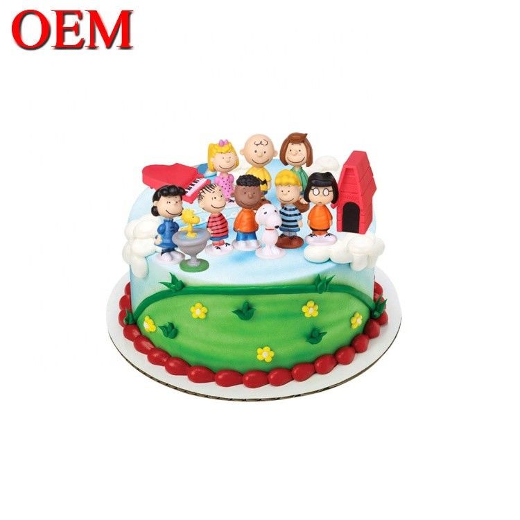 Personnage personnalisé japonais personnages classiques gâteau d'anniversaire Topper Set Oem Action Figure gâteau Topper usine