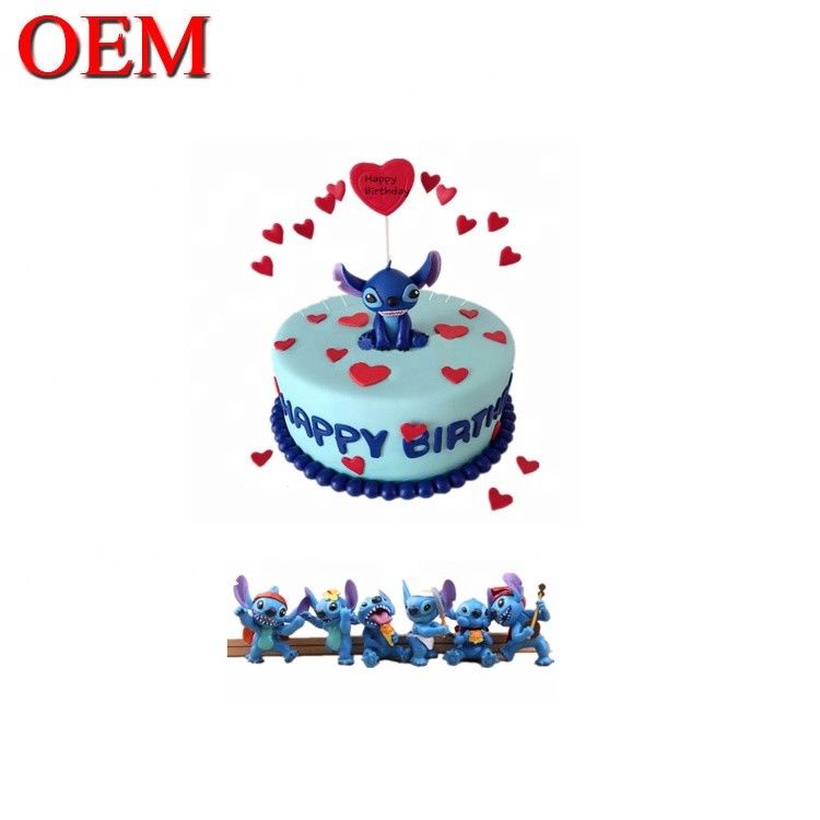 Personnage personnalisé japonais personnages classiques gâteau d'anniversaire Topper Set Oem Action Figure gâteau Topper usine