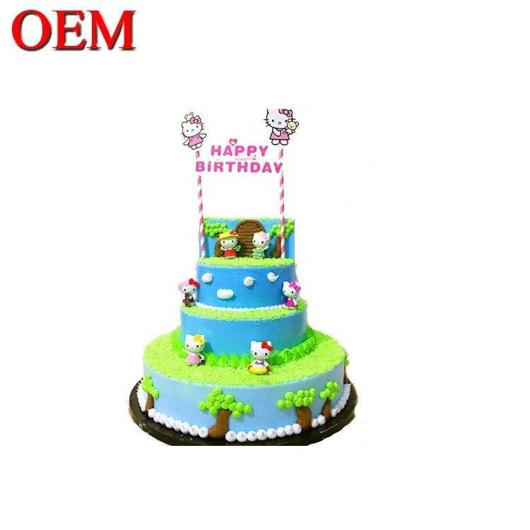 Personnage personnalisé japonais personnages classiques gâteau d'anniversaire Topper Set Oem Action Figure gâteau Topper usine
