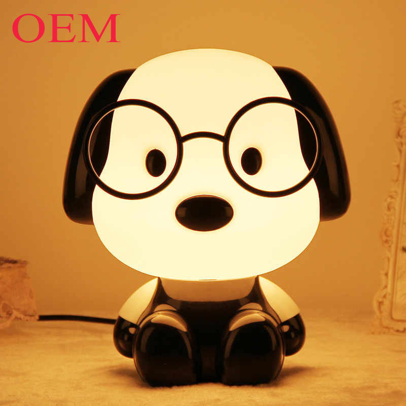 Animals dessins animés chiens lumière de nuit portable maison décoration lampe de table