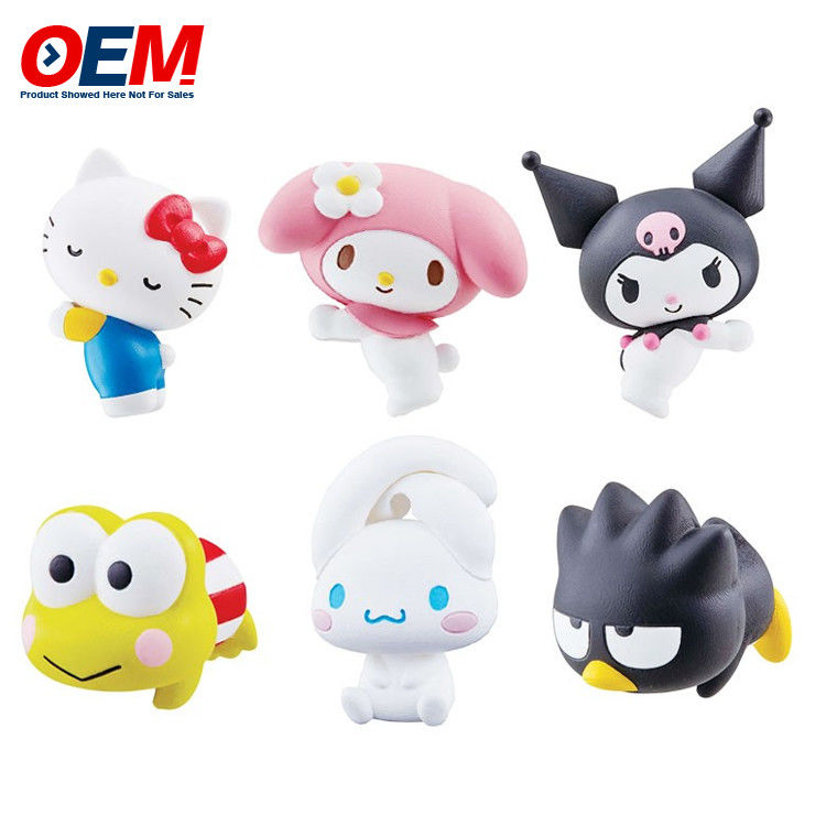 Jouet de dessin animé en plastique OEM, taille 5 cm