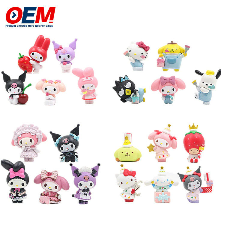 Jouet de dessin animé en plastique OEM, taille 5 cm