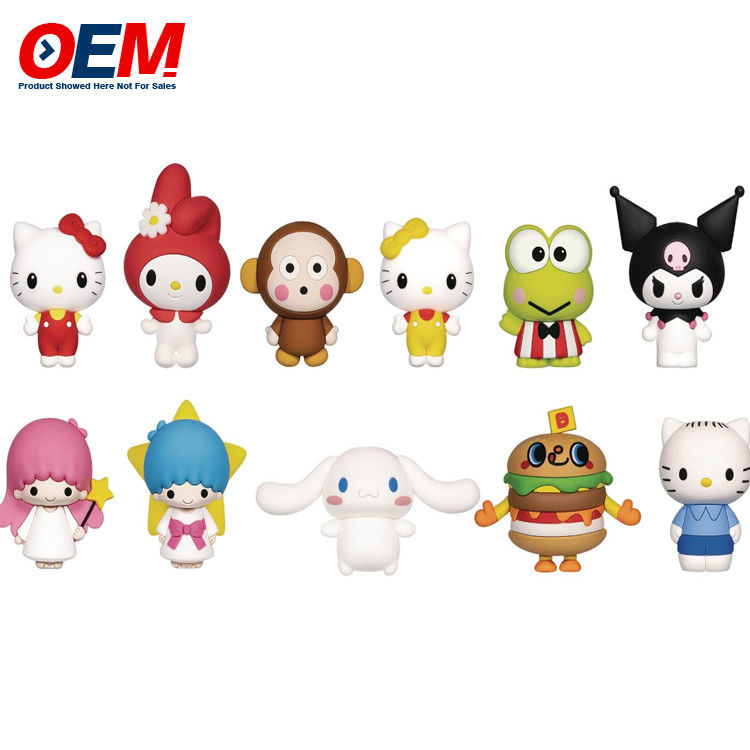 Jouet de dessin animé en plastique OEM, taille 5 cm