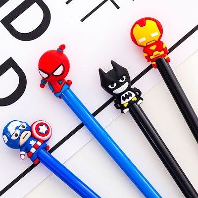 Personnalisé cool 3D dessin animé figurine jouet stylo à bille tête Toppers enfants stylo à bille jouet