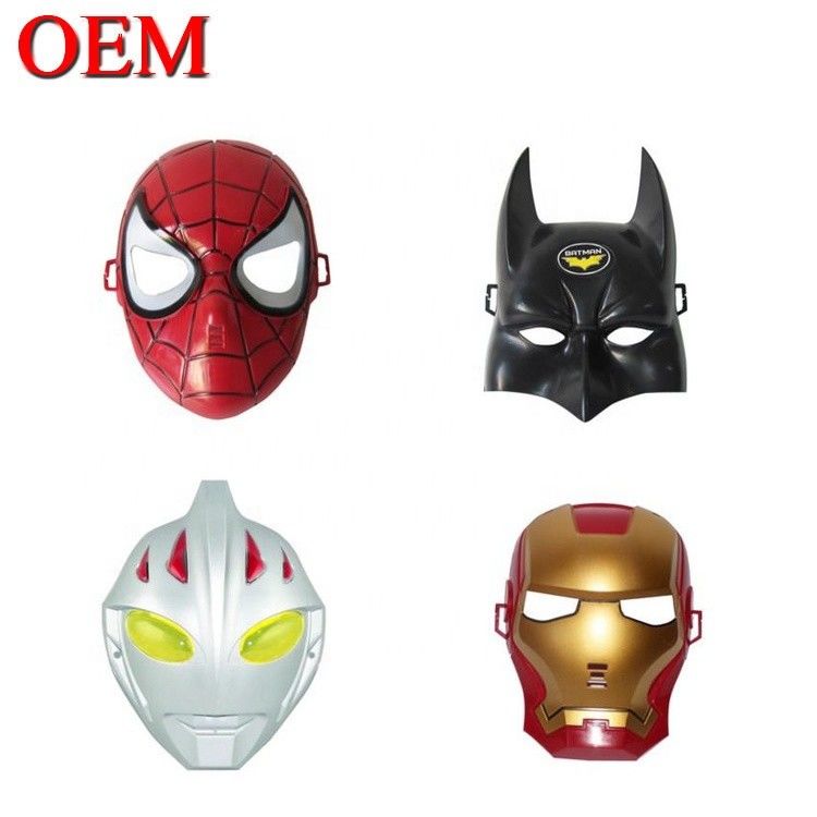 Masques d'Halloween personnalisés Masques de super-héros en PVC Spider Iron Hero Hulk Capitaine Amérique Masques Costumes de cosplay Masque facial