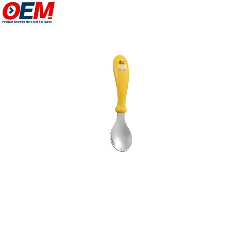 Cuillère personnalisée de silicone drôle enfants enfants entraîneur lavable réutilisable à la maison apprentissage bébé dessin animé apprentissage réutilisable
