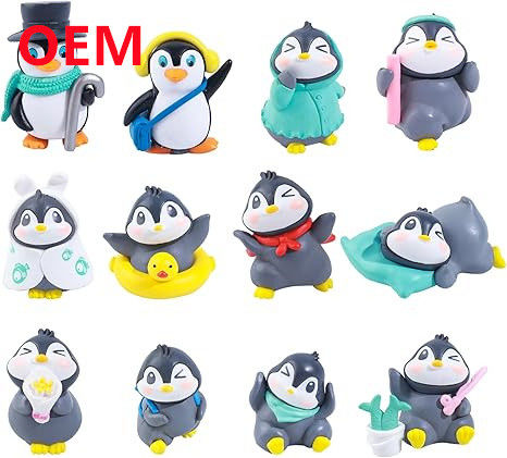 Jouets pour animaux drôles personnalisés Fabriqués à 6 modèles Dolls en PVC OEM Matériau en PVC Mini Jouets