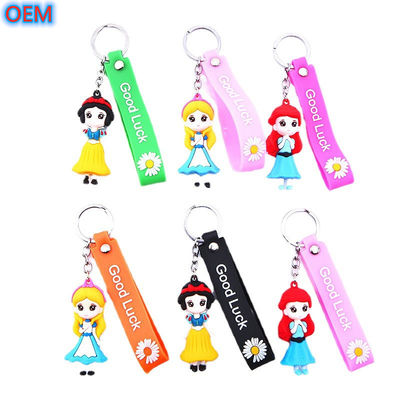 OEM personnalisé 3d créatif en plastique mignon Cartoon porte-clés PVC doux porte-clés en plastique