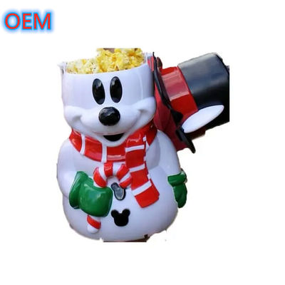 Cuvette de popcorn de dessin animé personnalisée, conception OEM Cuvette de popcorn en plastique de haute qualité
