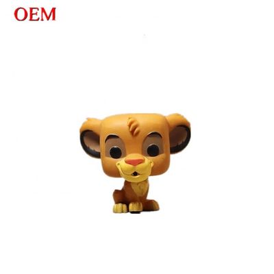 3D dessin animé Pop Lion Statue Animé Jouet de modèle d'animal en plastique