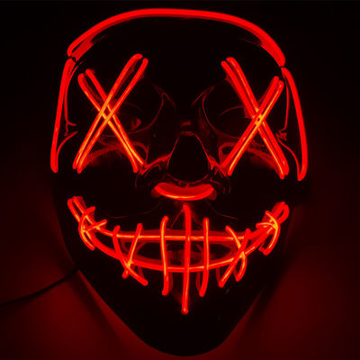 Masque d'Halloween personnalisé Masque lumineux à LED Mots noirs Masques à LED d'Halloween