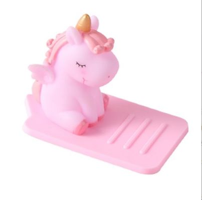 Cartoon porte-téléphone portable paresseux en silicone unicorne bureau de voiture multifonction réglable support antidérapant