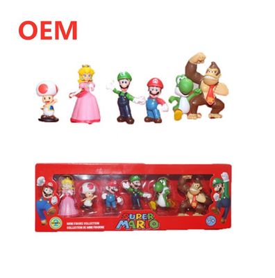 Mini Figures Supreme PVC Action Figure Modèle 6 pièces Série Mario Jouet Fabricant