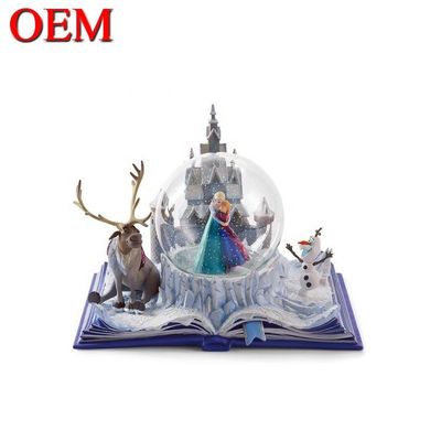 personnalisé Light Up Water Globe OEM Film Princesse Snow Globe Jouets avec musique