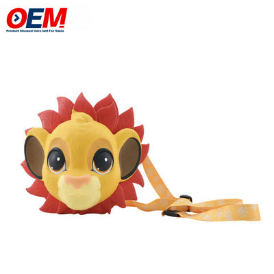 personnage de dessin animé plastique PP dessin animé en forme de lion Contenants de maïs soufflé avec couvercle pour la collection