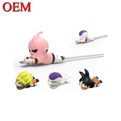 Fabrique personnalisé OEM mignon 3D Mini Figure Anime Téléphone Cable Bite Jouet personnalisé jouets en PVC vinyle