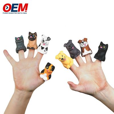 Jouets en plastique en forme d'animal jouets à doigts OEM jouets en PVC en silicone jouets pour enfants