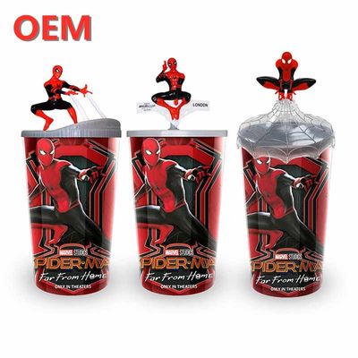 OEM personnalisé DC Coupe à paille Cartoon Drink Cup Keychain Accessoires personnalisé